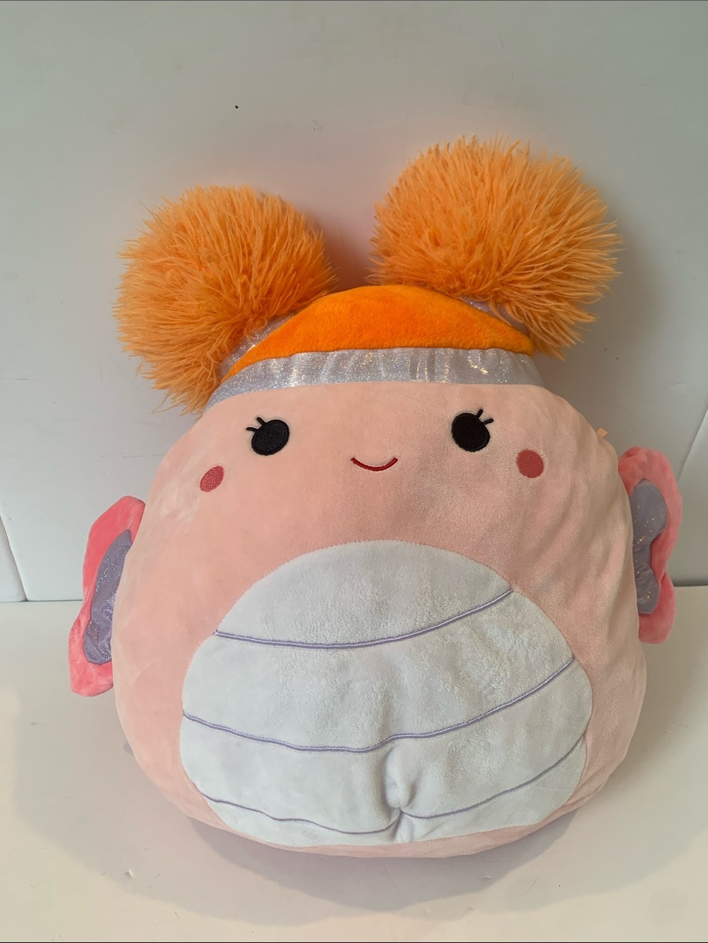 Squishmallows Squish-Doos Jumbo Reina the Butterfly 18” Plush Orange Pompoms